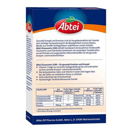 Abtei Glucosamin 1500 Tabletten TF - 3
