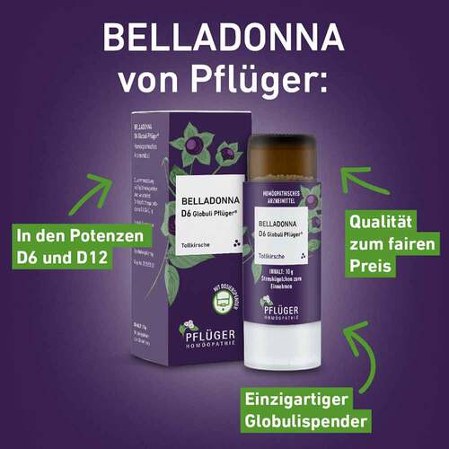 Belladonna D6 Globuli Pfl&uuml;ger Dosierspender - 3