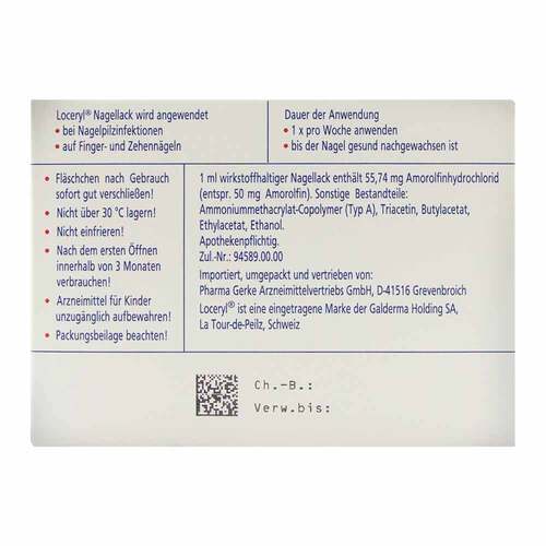 Loceryl Nagellack gegen Nagelpilz 50 mg / ml - 2