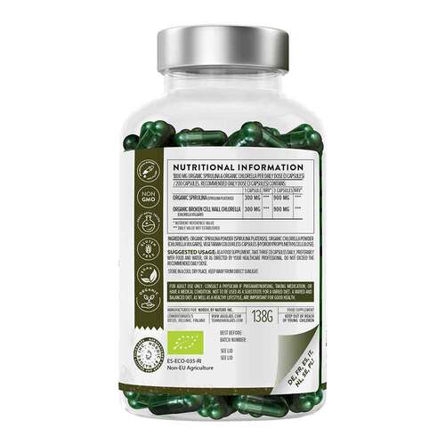 Aavalabs Spirulina &amp; Chlorella Komplex vegan Kapseln  - 4