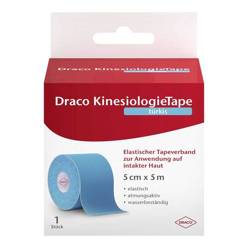 Draco Kinesiologietape 5 cmx5 m t&uuml;rkis - 1