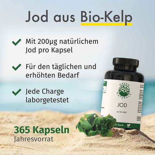 Green Naturals Jod aus Bio-Kelp 200 µg Kapseln - 2