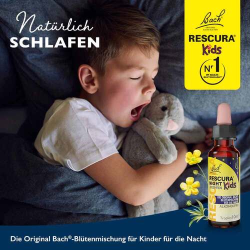 Bachbl&uuml;ten Original Rescura Night Kids Tropfen alkoholfrei  - 4