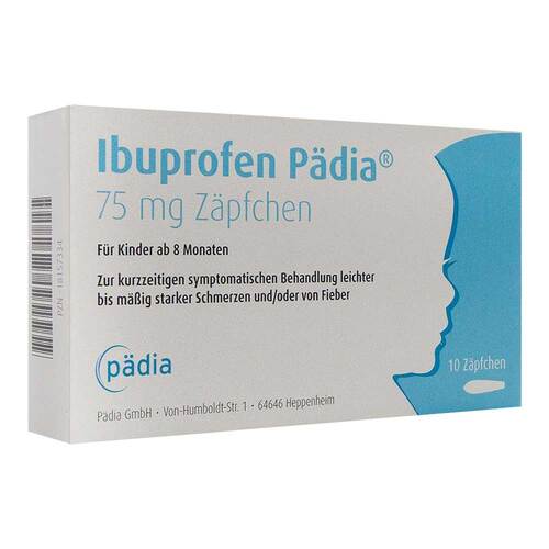 Ibuprofen P&auml;dia 75 mg Z&auml;pfchen - 1