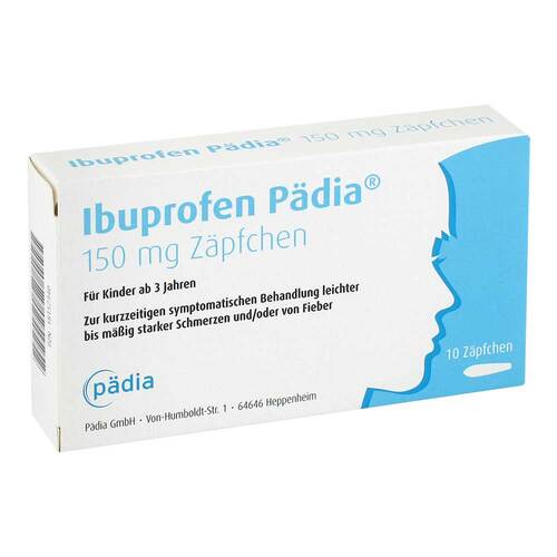 Ibuprofen P&auml;dia 150 mg Z&auml;pfchen - 1