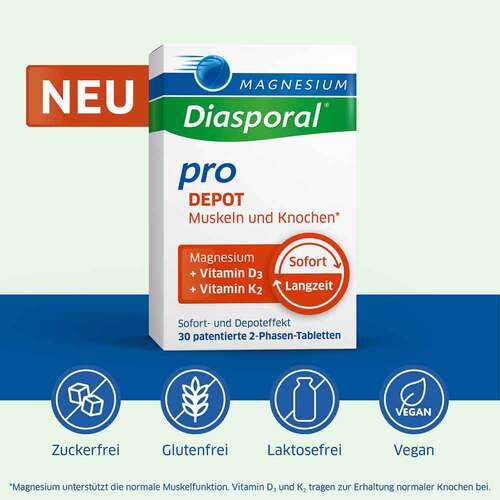 Magnesium Diasporal pro D3 + K2 Depot Muskel + Knochen Tabletten - 2