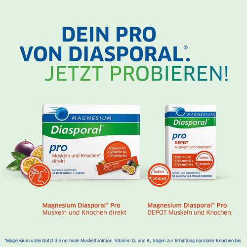 Magnesium Diasporal pro D3 + K2 Muskeln + Knochen direkt Direktgranulat - 6