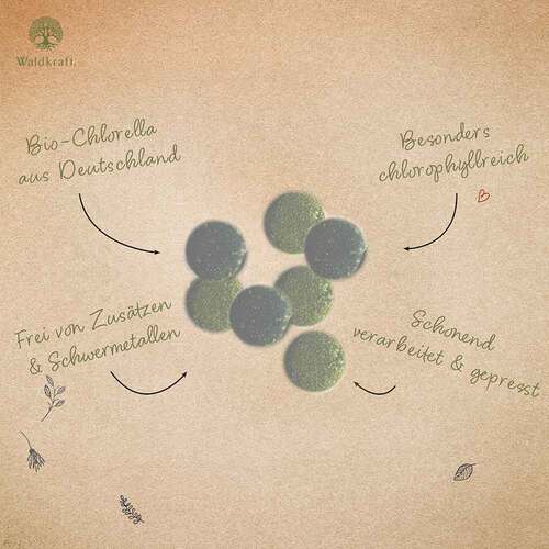 Chlorella Presslinge Bio Algen Erdling - 3