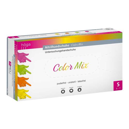 Nitril Handschuhe unste.puderfrei Gr&ouml;&szlig;e S Color Mix - 1