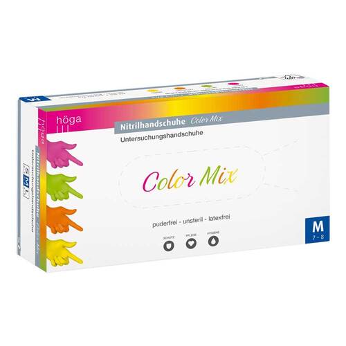 Nitril Handschuhe unste.puderfrei Gr&ouml;&szlig;e M Color Mix - 1