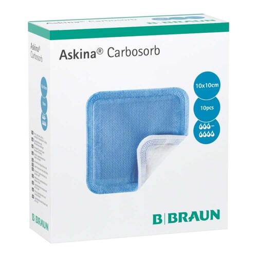 Askina Carbosorb 10x10 cm nicht haft.Wundauflage - 1