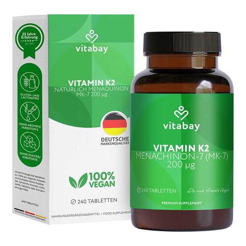 Vitamin K2 200 µg MK-7 vegan Tabletten - 1