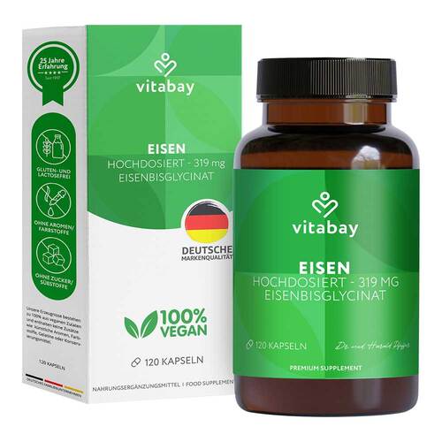 Eisen Aktiv Eisenbisglycinat vegan hochdos.Kapseln - 1