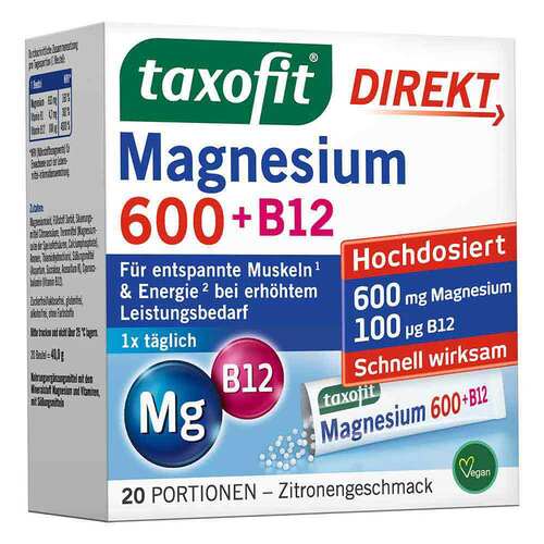 Taxofit Magnesium 600 + B12 Direkt Granulat - 2