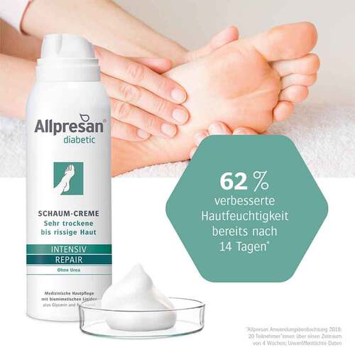 Allpresan diabetic Inten. + Repair ohne Urea Schaum- Creme  - 4