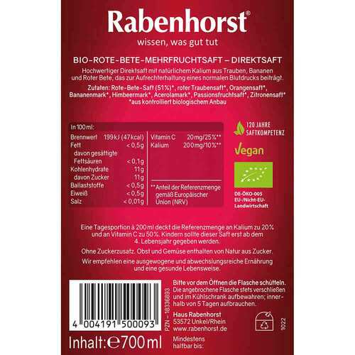 Rabenhorst gesunder Blutdruck Bio Saft - 2
