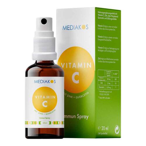 Vitamin C + Zink + Quercetin Mediakos Immun Spray - 1