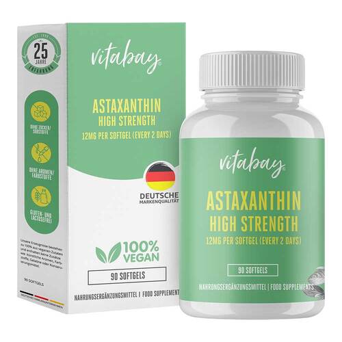 Astaxanthin 12 mg Softgel-Kapseln Mikroalge vegan - 1