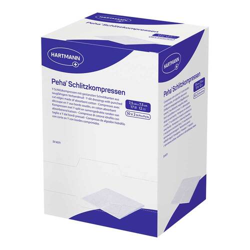 Peha Schlitzkompressen 7,5x7,5 cm steril 8fach - 1