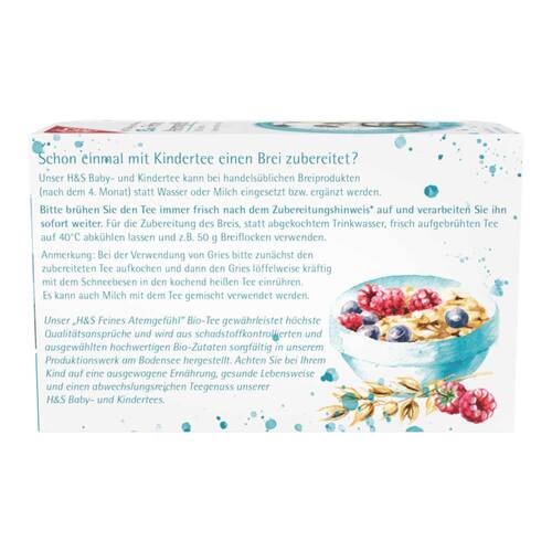 H&S Bio Feines Atemgef&uuml;hl Baby- und Kindertee Fbeutel  - 2