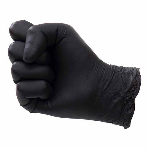 Domotherm Untersuchungshandschuhe Nitril unste.pf M schwarz - 2