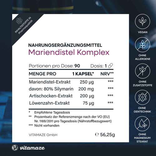 Mariendistel Komplex Artischocke + L&ouml;wenzahn veg.Kps - 5