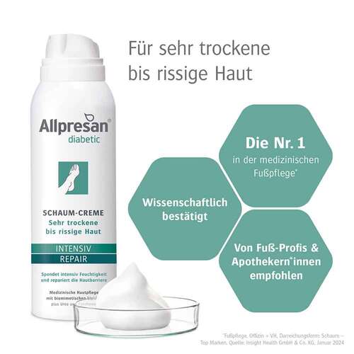 Allpresan diabetic Inten. + Repair mit Urea Schaum- Creme  - 2