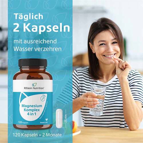 Magnesium Komplex 4in1 hochdosiert vegan Kapseln - 5