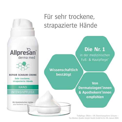 Allpresan derma med Hand Intensivpflege Schaum- Creme  - 2