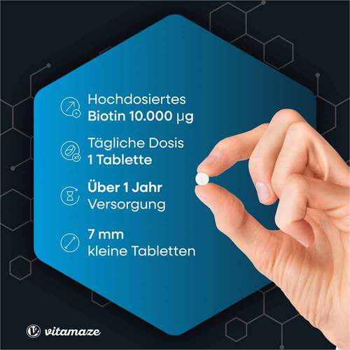 Biotin 10 mg hochdosiert + Zink + Selen Tabletten - 4