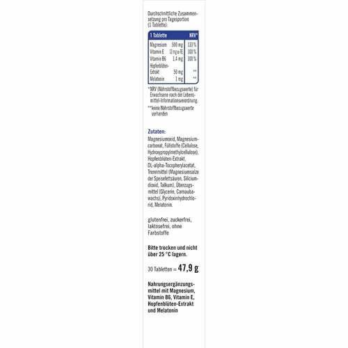 Taxofit Magnesium 500 Nacht + Melatonin Tabletten - 3