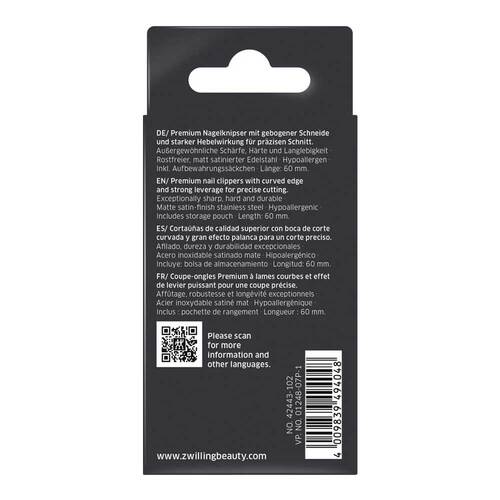 Zwilling Premium Nagelknipser 60 mm mattiert - 3