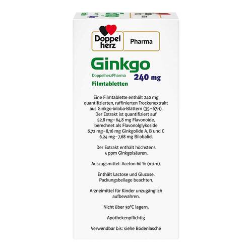 Ginkgo DoppelherzPharma 240 mg Filmtabletten - 3