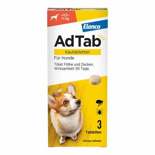 AdTab™ Kautabletten f&uuml;r mittelgro&szlig;e Hunde 225 mg 5,5 bis 11 kg - 1