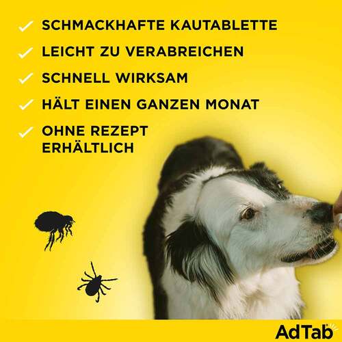 AdTab™ Kautabletten f&uuml;r mittelgro&szlig;e Hunde 225 mg 5,5 bis 11 kg - 4