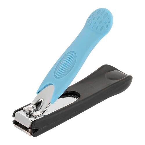 Nagelknipser 9 cm mit Nagelfang schwarz / blau - 2