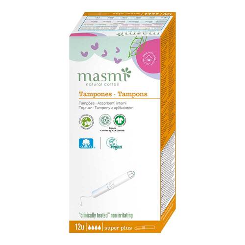 Bio Tampons Super Plus mit Applikator Masmi - 1