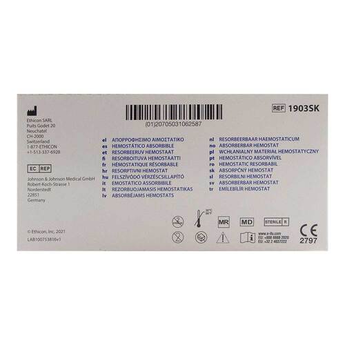 Surgicel 5x7,5 cm resorbierb.H&auml;mostyptikum - 2