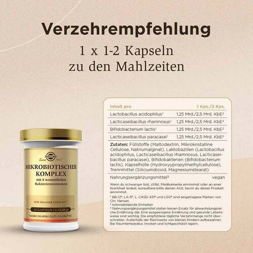 Solgar Mikrobiotischer Komplex Kapseln - 4