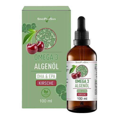 Omega-3 Algen&ouml;l DHA + EPA Kirsche Tropf.zum Einnehmen - 1