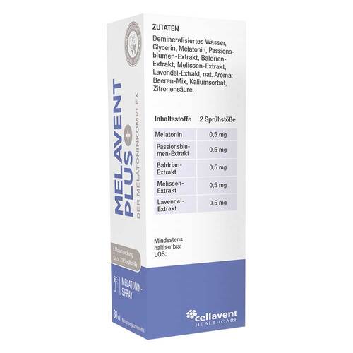 Melavent Plus Spray Melatonin Baldrian Lavendel - 2