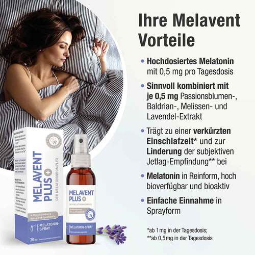 Melavent Plus Spray Melatonin Baldrian Lavendel - 4