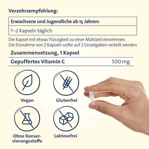 Vitamin C Hevert 500 mg gepuffert Kapseln - 2