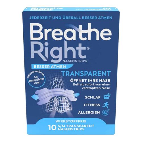 Besser Atmen Breathe Right Nasenpflaster normal transparent  - 1