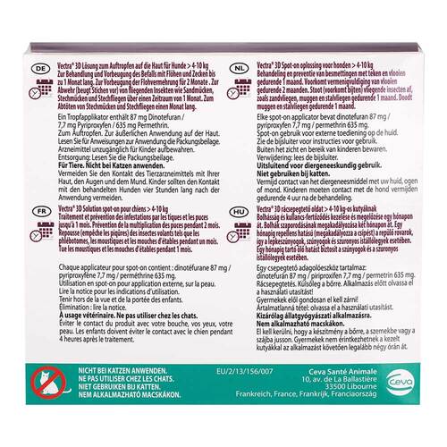 Vectra 3D L&ouml;sung z.Auftro.a.d.Haut f&uuml;r Hunde &uuml;.4 - 10 kg - 2
