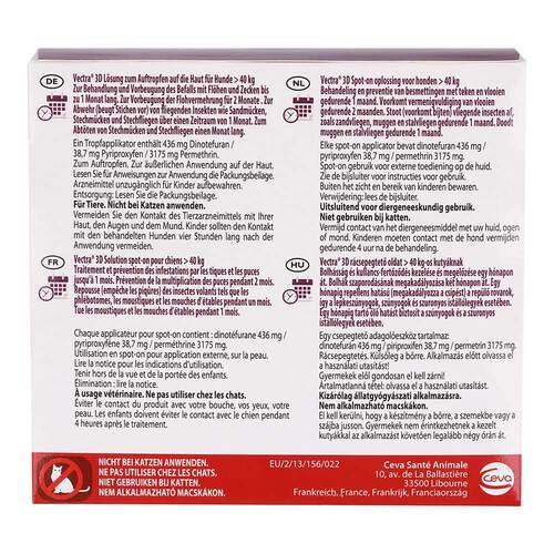 Vectra 3D L&ouml;sung z.Auftro.a.d.Haut f&uuml;r Hunde &uuml;ber 40 kg - 2