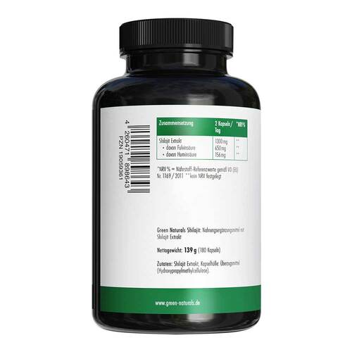 Green Naturals Shilajit 1300 mg hochdos.vegan Kapseln  - 2