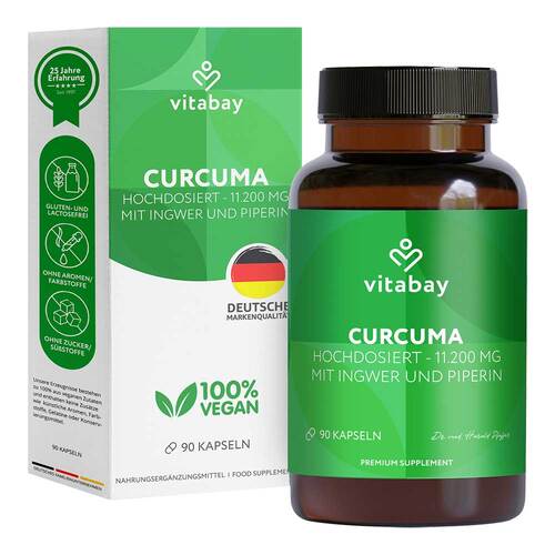 Curcuma Extrakt 95% Curcuminoid + Piperin + Ingwer Kps - 1