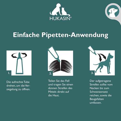 Hukasin Spot-on Zecken- und Flohschutz Ampulle f&uuml;r Hunde - 2