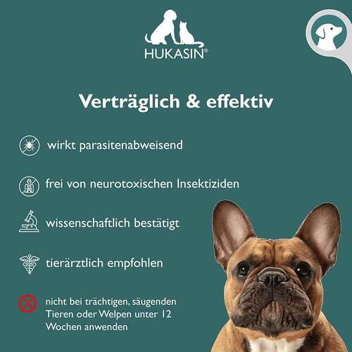 Hukasin Spot-on Zecken- und Flohschutz Ampulle f&uuml;r Hunde - 3